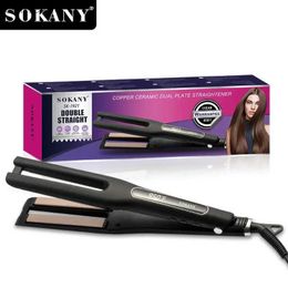 Hair Curlers Straighteners Electric Hair Curler LCD Temperature Regulator Hair Straightener Women Beauty Curler Splint for Wet/dry Curls and Straight HairL231128