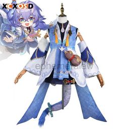 Anime Costumes Honkai Star Rail Bailu Cosplay Costumes Anime Women Clothing Set Game Roleplay Suit Wig Halloween zln231128