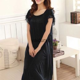 home clothing Women Night Gowns Sleepwear Lace Patchwork Nightwear Long Sleeping Dress Casual Ladies Home Dressingvaiduryd