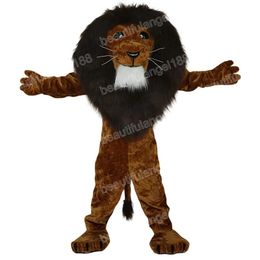 Halloween Dark Brown Lion Mascot Costumes High Quality Cartoon Theme Character Carnival Adults Size Outfit Christmas Party Outfit Suit For Men Women