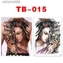 Tattoos Coloured Drawing Stickers Large Temporary Tattoos Stickers Men Lion King Snake Chinese Dragon Ganesha Tiger Woman Human Body Waterproof Fake Tattoo ArtL231