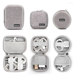 Storage Bags Square Bluetooth Earphone Bag Data Cable Organiser Mini Portable Headphone Charger U Disc Zipper Pouch