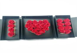 Decorative Flowers Wreaths Creative Scented Artificial Soap I LOVE YOU Gift Box Wedding Valentines Day Birthday Gifts For Girls8975218