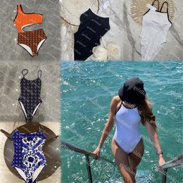 Designer Womens Swimsuit Fashion One Piece Backless Swimwear Luxury Brand Bikibi Set Sexy Halter Beach Bathing Suit