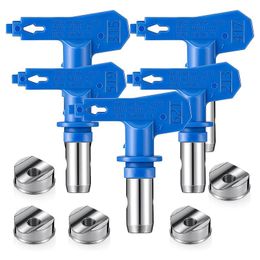 Professional Spray Guns -Reversible Tip Nozzles Paint Tips Airless Sprayer Parts(5 Pcs 213 315 417 519 621)