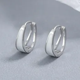 Hoop Earrings 925 Silver Needle White Water Drop For Women Girls Lovely Elegant Fashion Wedding Party Punk Jewellery Gift E2232