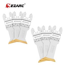 Zaagbladen 3/6pcs Titanium Oscillating Multitool Blades ExtraLong Power Cut Saw Blades Fast Speed Cutting for Wood Metal and Hard Material