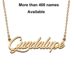 Chains Cursive Initial Letters Name Necklace For Guadalupe Birthday Party Christmas Year Graduation Wedding Valentine Day Gift