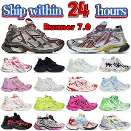 Transmit Runner 7 Top 1 1 Quality Tracks Sense Runners 7.0 Platform Sneakers Graffiti Paris Brand Fashion Dr Shoes Designer Men Women Sport Vintage Luxury Casual 46