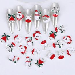 Nail Art Decorations Elk Alloy Ornaments Charming Winter 18pcs/set Cartoon Santa Claus For Festive