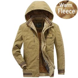 Men's Down Brand Winter Jacket Men Cotton Padded Warm Parka Coat Casual Fleece Fur Hooded Male Ski Snow Windbreaker Clothing