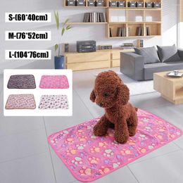 Cat Beds Pet Blanket Bed S/M/L Pink Soft Cute Printing Pets Coral Fleece Sleep Mat Pad For Dogs And Cats Lovely Cushion