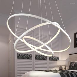 Pendant Lamps 3 Rings Led Lights Fixtures Fashion Aluminum Lampara Living Room Bedroom Luminaire Suspendu Home Lighting Hanging Lamp