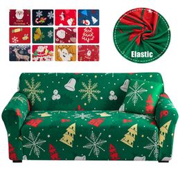 Chair Covers Christmas Sofa for Living Room Elastic Couch Cover Furniture Protector L shape Corner Need Order 2pieces 231127