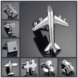 Cuff Links aircraft Cufflinks men's French shirt sleeve studs business women's shirt airliner cuff YQ231128