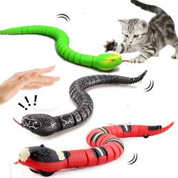 Toys Smart Cat Toy Simulation Snake Interactive Cat Toys Automatic Sensing Snake Tease Toys USB Charging Funny Pet Toy