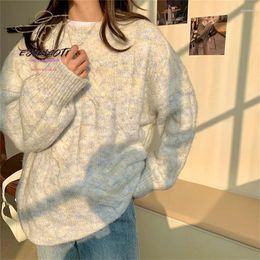 Women's Sweaters Sweet Korean Fashion Women 's Sweater Elegant Ladies Winter Out Wear Girls Loose Lazy Style Pullover Thickened Top