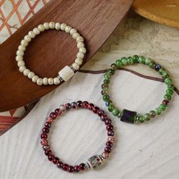 Charm Bracelets Chinese Style Jade Bracelet Women's Ancient Ceramic Retro Hand Rope Girlfriends Jewellery