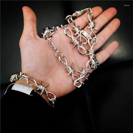 Chains Exaggerated Metal Thorn Iron Bracelet Clavicle Chain Pants Unisex Hip Hop Punk Men And Women Accessories Gifts