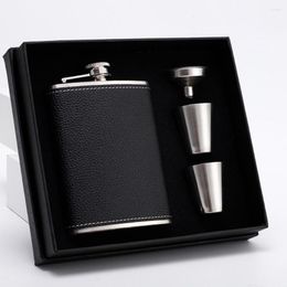 Hip Flasks 8oz 4in1 Gift Set Flask Pocket Portable Stainless Steel Wine Mug Wisky Bottle With Box Mini Drinkware Alcohol Drinker