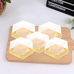 Gift Wrap 50 Pcs Cupcake Container Square Boxes Gifts Clear Cake Lid Paper Cup Bakery Muffin Holder Box