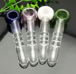 Glass Pipes Smoking Manufacture Hand-blown hookah Coloured three-layer partition glass pipe