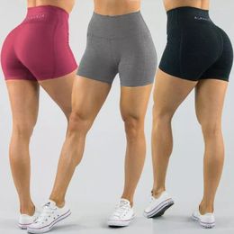 Active Shorts Women's High Waist Sports Short Workout Running Fitness Leggings Female Yoga Gym With Side Pocket