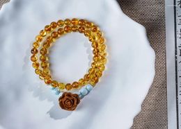 Charm Bracelets 0.6 Piebald Amber Bracelet-Match: Sandal Roses Are Transparent Almost Without Essays Playing Different Lights And Colors