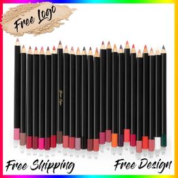 Lip Gloss 25 Colours Wood Sharpenable Vegan Lipliner Private Label Multifunctional Eyeliner Eyebrow Lip Liner Lipstick Pencil Wholesale 231128