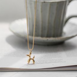 Pendant Necklaces MEYRROYU Stainless Steel Gold Colour Dog 2023 Trendy Simple For Female Fashion Girl&#39;s Party Jewellery Collier