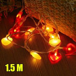 Strings Heart-shaped LED Light String Battery Powered Fairy Lights Valentine's Day Wedding Year Garland Party Xmas Decor