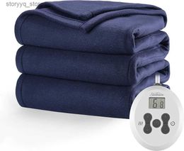 Electric Blanket Ultra Fleece Heated Electric Blanket Twin Size 12-Hour Selectable Auto Shut-Off Fast Heating Machine Washable Q231130