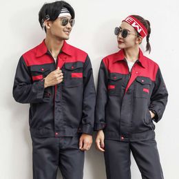 Spring autumn and winter long sleeved men's and women's wear-resistant protection suit workshop maintenance auto repair engineering suit and work equipment 57ZKC