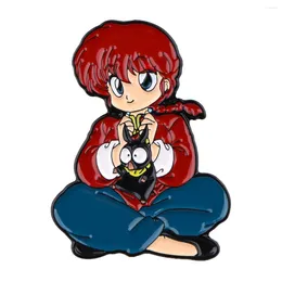 Brooches Classic Japanese Anime Ranma Enamel Pin Lapel Pins For Backpack Clothing Metal Badges Jewelry Accessories