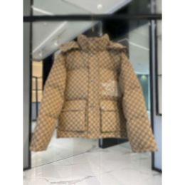 Men's Jackets with hood Fall/Winter Down parka Letter zipper Trench Outdoor Khaki Black Co-designer Coat for men and women winter jacket