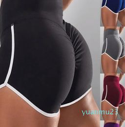 Women High Waist Yoga Short Scrunch Butt Ruched Lifting Shorts Tummy Control Butt Lift Breathable Yoga Fitness Running