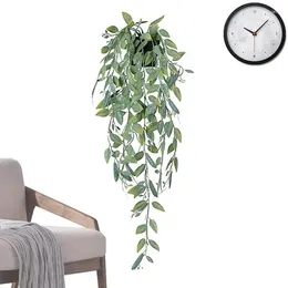 Decorative Flowers Artificial Hanging Plants Small Fake Potted Leaf Garland Wall Vine Shelf Decor Home Garden Decoration