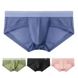 Underpants Men's Panties Solid Color Quick Dry Breathable U Convex High Elasticity Men Briefs Male Underwear For