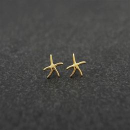 The latest elements starfish stud earrings zinc alloy silver plated stud earring for women whole237M