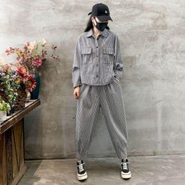 Women's Two Piece Pants Casual Sets Fashion Women's Tracksuit Long Sleeve Coat Korean Style Set For Women Summer Clothes