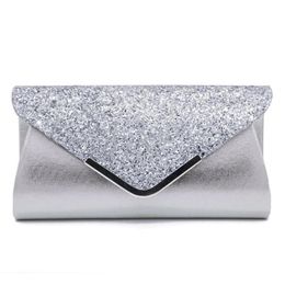 Evening Bag Women PU Paillette Long Square Hasp Cosmetic Bag Mix Color Wedding Party Clutch Bag301z