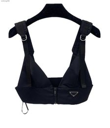 Women's Tanks suspender vest motorcycle prads bra versatile backing elastic band adjustable sexy underwear fashion with denim nylon lady tops Size03