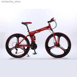 Bikes Doub Disc Brake Bicycs Folding 20 24 26 29 Inch Mountain Bike/ Whosa Mountain Bicycs Q231129