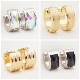 Charm 23 Styles TitaniumStainless Steel Small Round Circle Hoop Earrings for WomenMensGirls Gold Colour Punk Trend Jewellery Wholesale 231128