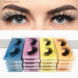 False Eyelashes 5Pairs 3D Mink Wholesale Eyelashes Lashes Handmade Fluffy Dramatic Lashes Cruelty Free False Eyelashes Makeup Lashes Q231129