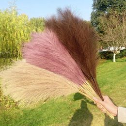 Decorative Flowers 7Forks Artificial Pampas Grass Bouquet Year Holiday Wedding Party Home Decorations Plant Simulation 70cm Dried Flower