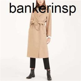 Maxmaras Coat Luxury fashionable Wool Overcoat MAX MARA collection medium length breasted wool camel 5016012306 34