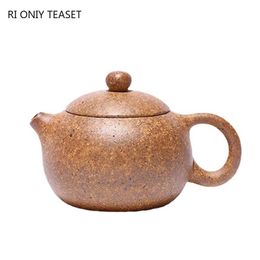 Teaware 100ml Chinese Yixing Purple Clay Teapots Boutique Xishi Tea Pot Raw Ore Section Mud Kettle Handmade Zisha Tea Set Drinkware