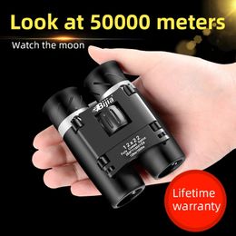 Telescope Binoculars 12x22 Professional Mini Compact Long Range Folding BAK4 FMC Optics for Hunting Sports Outdoor Camping Travel 231128