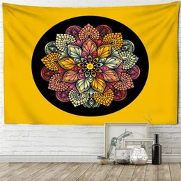 Tapestries Flower-Shaped Mandala Tapestry Wall Hanging Bohemian Elephant Style Witchcraft Tapiz Hippie Artist Home Decor337s